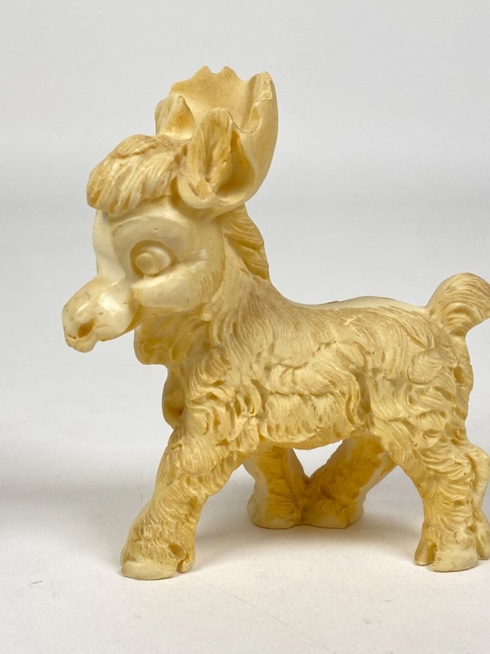 Vintage A. Santini Hard Resin Donkey Mule Reindeer Figurine Made in Italy